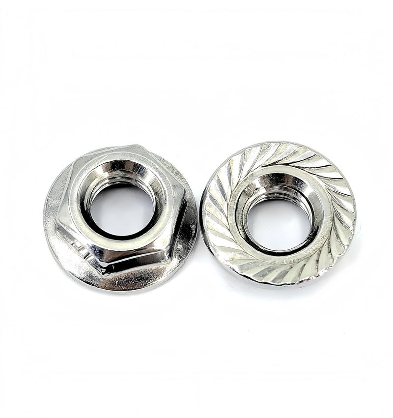 heyday 5/16-18 Serrated Flange Hex Lock Nuts 30 Pcs 304 Stainless Steel 18-8, Full Thread, Hex Drive, Bright Finish - Image 3